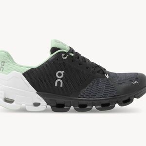 On Running Black and Mint Athletic Shoes